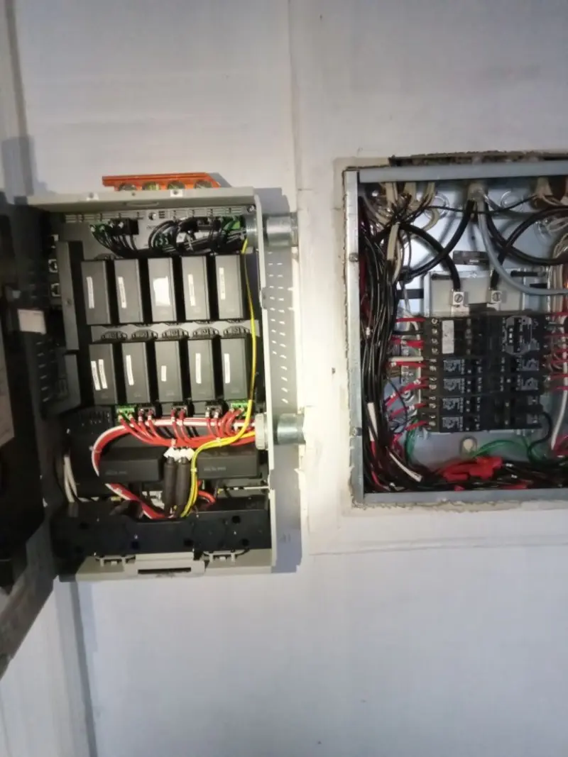 Electrical panel upgrade completed for Security Camera Wiring in Hancock